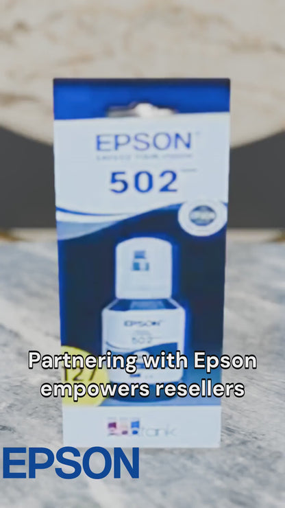 Epson T502120-S DuraBrite Eco-Tank Pigment Black Ink Bottle with Sensor