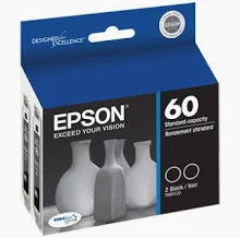 T060120-d2 Epson T060 Durabrite double paquet de cartouche d'encre noire capacité standard