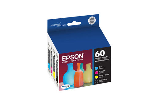 t060120-bcs Epson T060 Cartouches d'encre Durabrite Combo (CMJN) Capacité standard Simple face