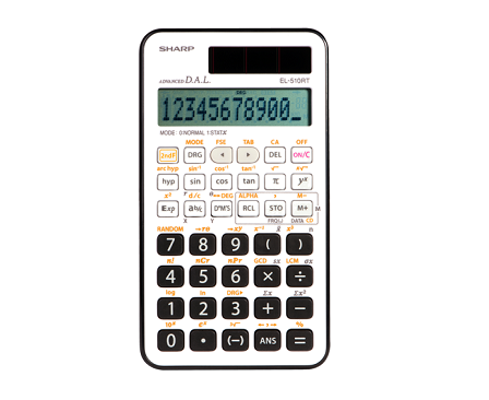 SHARP EL510RTB 160 FONCTION, CALCULATEUR SCIENTIFIQUE À AFFICHAGE 10+1