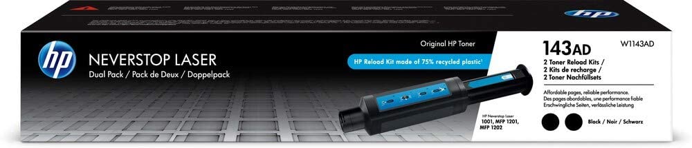 W1143AD HP 143AD 2Pack Blk Toner Reload Kit