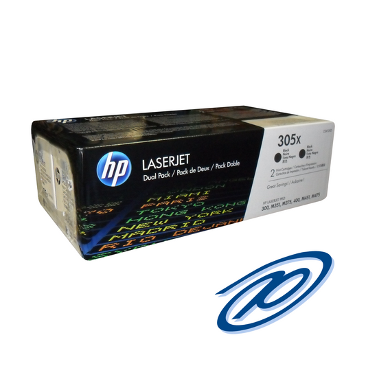 CE410XD HP #305X Black Large Capacity Dual Pack Original Toner Cartridge