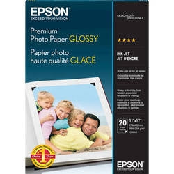 S041290 Papier photo brillant Epson Premium (11" X 17") (20 SH