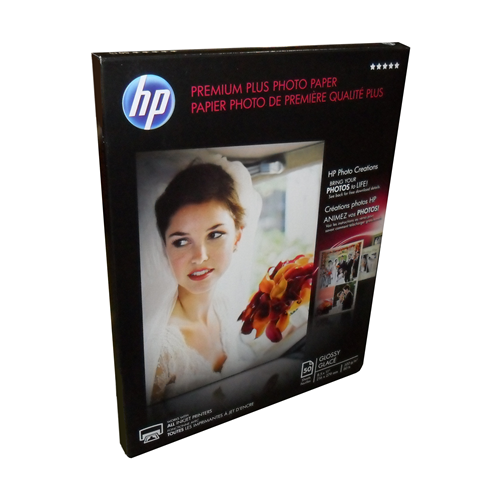 CR664A HP Premium Plus Photo Paper Glossy 8.5X11 50 Sheets