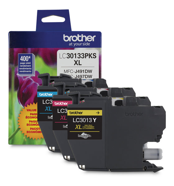 LC30133PKS Brother C/M/Y HY 3PK Original Ink Cartridge