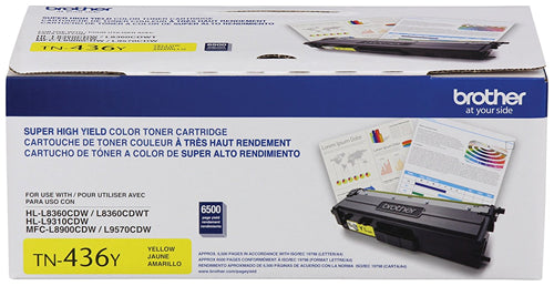 TN436Y Brother Genuine Super High-Yield Yellow Original Toner Cartridge