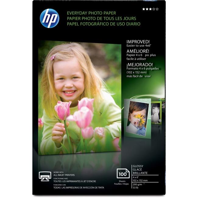 CR759A HP Glossy Photo Paper 4x6 100/PK