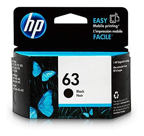 F6U62AN HP 63 Black Original Ink Cartridge