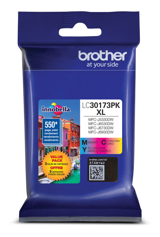 LC30173PKS Brother C/M/Y HY 3PK Original Ink Cartridge