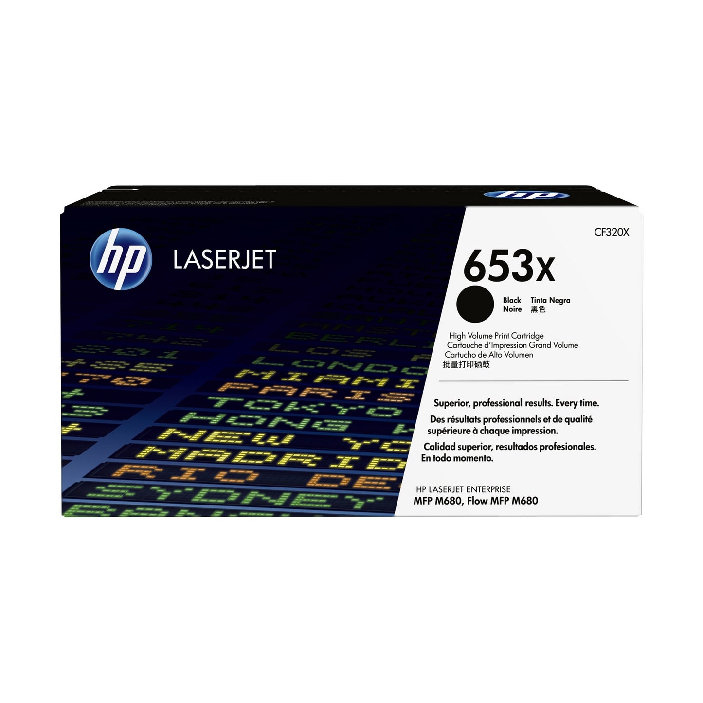 CF320X HP #653X Cartouche de toner noire authentique