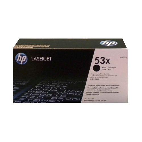 Q7553X HP #53X Black High Yield Original Toner Cartridge