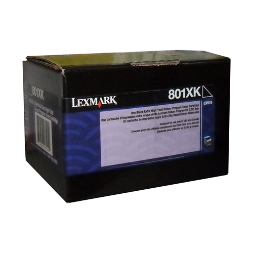 80C1XK0 Lexmark 801XK CX510 Black Extra High Yield Return PR