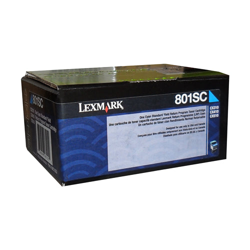 80C1SC0 Lexmark cartouche de toner cyan produit originale