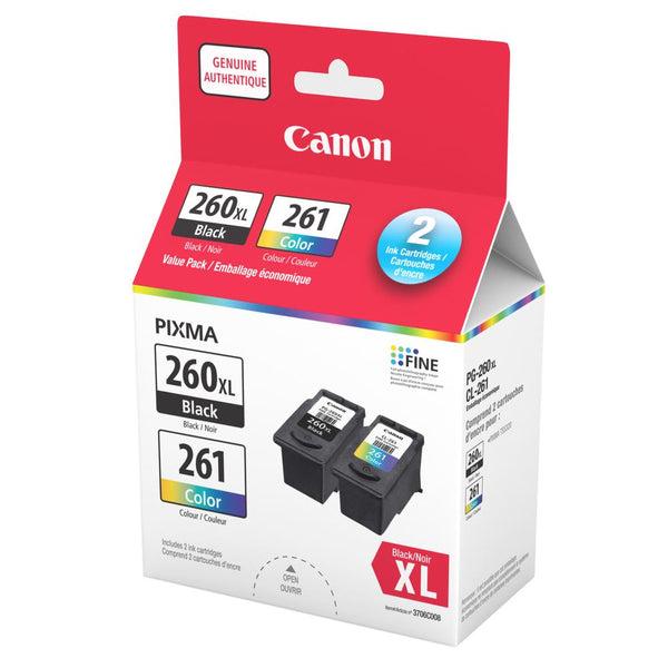 3706C008 Canon PG 260XL/CL 261 Ink Value Pack