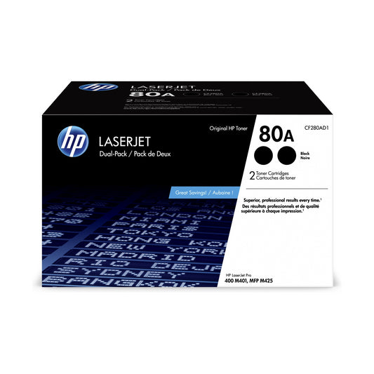 CF280AD1 HP 80A Cartouche de toner noire authentique