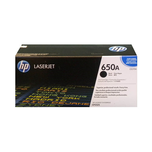 CE270A HP #650A Black Orginal  Print Cartridge