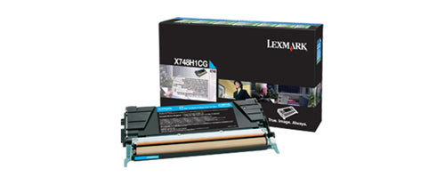 X748H1CG Lexmark cartouche de toner cyan produit originale