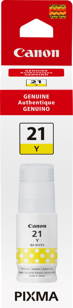4539C001  Canon GI-21 Yellow Ink Bottle for Select Canon MegaTank Printers