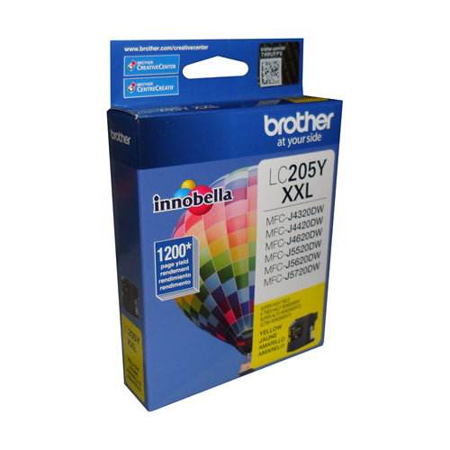 LC205YS  Brother Yellow Super HY Original Ink Cartridge