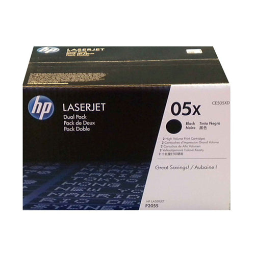 CE505XD HP #05X Dual Pack Original Toner Cartridge