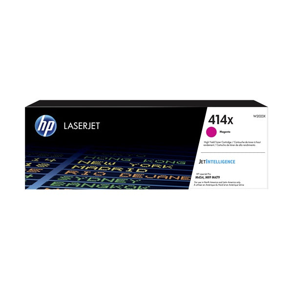 W2023X HP #414X Cartouche de toner magenta authentique