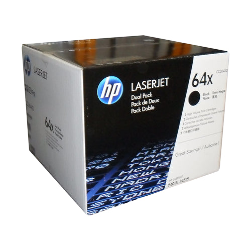 CC364XD HP #64X Dual Pack Laserjet Black Original Toner Cartridge 24K