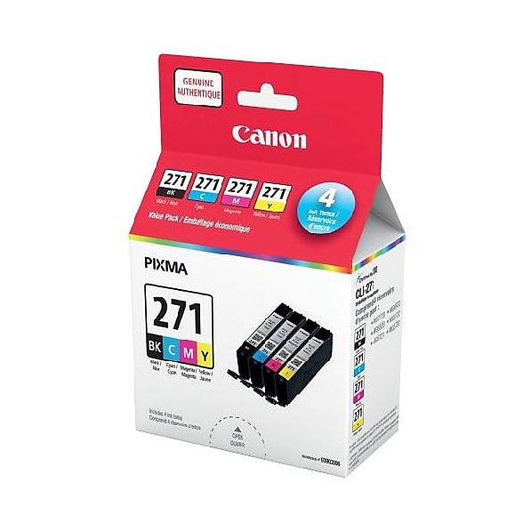 0390C006 Canon CLI271 CMYK Original Ink Cartridge Value Pack