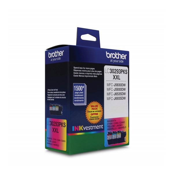 LC30293PKS Brother 3 Color Pack Original Ink Cartridge