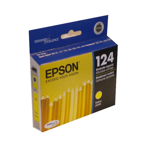 T124420S Epson 124 Yellow Original Ink Cartridge