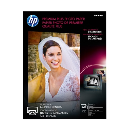 CR669A HP Premium Photo Paper HiGloss 5x7 60 Sheets