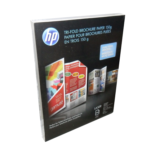 Q6612A Papier pour brochures à trois volets HP 150 feuilles brillant brillant