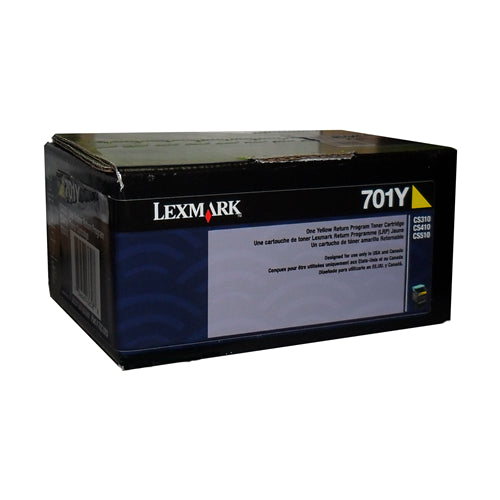 70C10Y0 Lexmark 701Y Yellow Return Progam Toner Cartridge