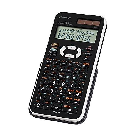 SHARP EL520XTBBK 419 Functions, 10X2 Lline Scientific Calculator